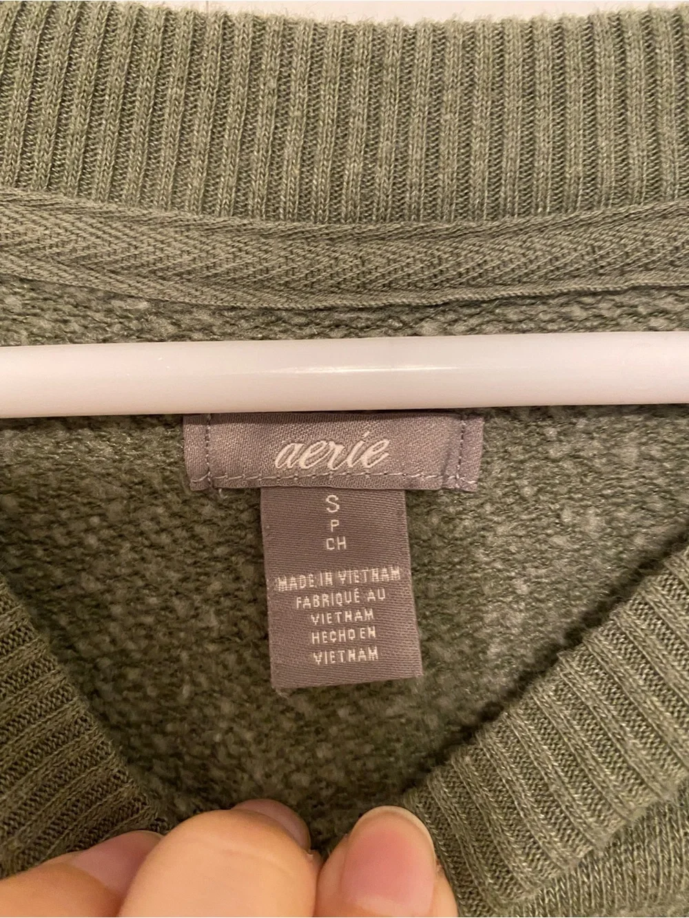 aerie green sweater